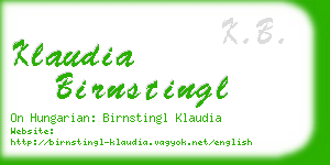 klaudia birnstingl business card